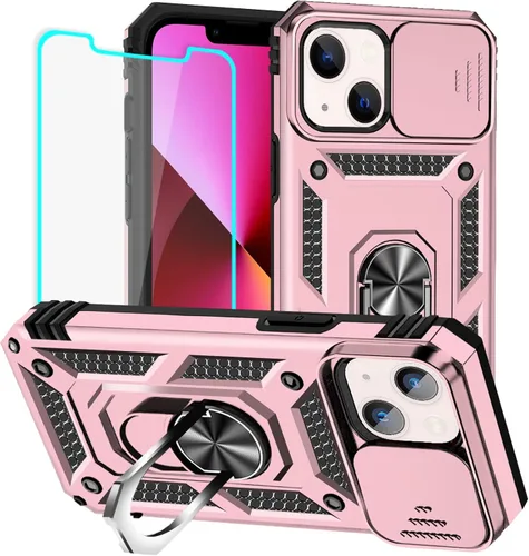Miniatura 27 de HNHYGETE Funda para iPhone XR con protector de pantalla HD: [grado militar de 20 pies probada en caídas] Funda protectora para cámara deslizante a