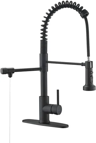 Miniatura 7 de Grifo de fregadero de cocina, grifo de filtración de agua abatible, filtro de barra, níquel cepillado, acero inoxidable, PB1017