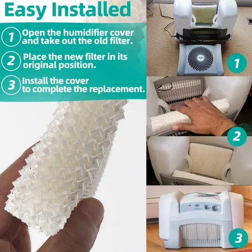 Miniatura 5 de MD1-0034 - Filtros de mecha de repuesto para humidificador Vornado Evap2, Evap40, EV100, EV200, EVDC300, EVDC500, EVDC505 humidificador evaporativo