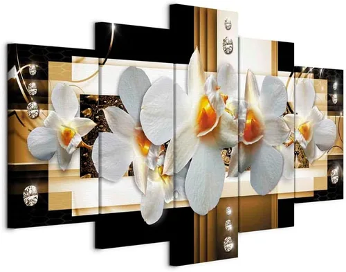 Miniatura 52 de Lienzo decorativo con impresión artística de diseño de orquídea de Artgeist Orquídea #01