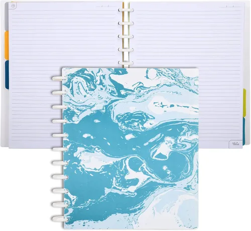 Miniatura 11 de Talia - Cuadernos de notas con tapas, planificador, personalizables, (Azul de Verano, Junior (5.5 pulgadas x 8.5 pulgadas)) Azul verano