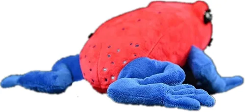 Miniatura 4 de Tiny Heart Juguete de peluche de rana de dardo venenoso de fresa de simulación, lindo y realista de fresa, rana de dardo de fresa, figuras