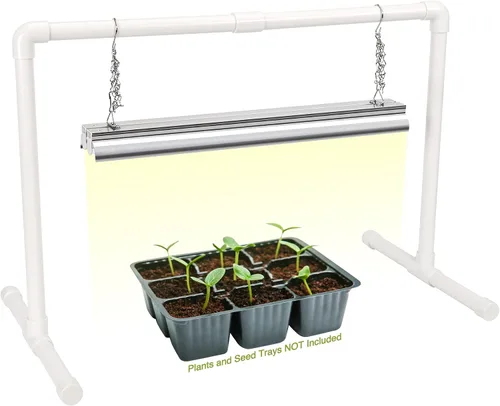Miniatura 8 de SOLIGT Luces de Cultivo para Inicio de Semillas, Luces de Crecimiento LED de Espectro Completo de 2 Pies con 4 Niveles de Brillo y Temporizador