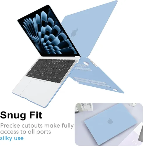 Miniatura 3 de AKIT Funda compatible con MacBook Air de 13 pulgadas M5 2026 2025-2022 M4/M3/M2 A3449 A3240 A3449 A3113 A2681, funda rígida delgada para laptop