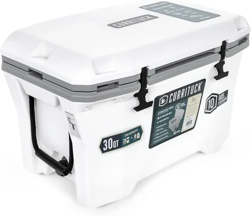 Miniatura 3 de Camco - Hielera Currituck blanca y gris de 50 cuartos, 28 litros