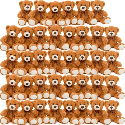 Miniatura 25 de MorisMos 10 Osos de Peluche a Granel para Baby Shower, Osos de Peluche Lindos de 14 Pulgadas Animales de Peluche de Felpa, Pequeños Osos de Peluche