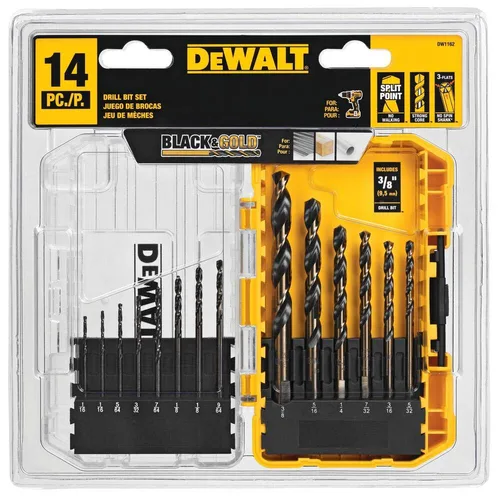 Miniatura 3 de DEWALT DW1162 Juego de brocas de óxido negro de 14 piezas
