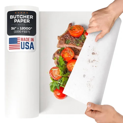 Miniatura 19 de Papel de carnicero negro de 18 x 2160 pulgadas (180 pies) – Rollo de papel de carnicero natural hecho en Estados Unidos para carne y pescado, sin
