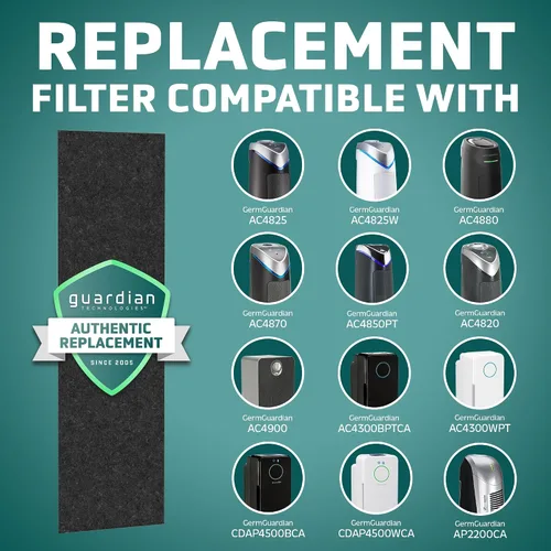 Miniatura 3 de GermGuardian Filtro de repuesto para purificador de aire de carbono genuino para modelos de purificador de aire, AC4825, AC4900, AC4300, CDAP4500