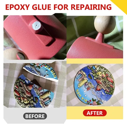 Miniatura 6 de Pegamento Epoxy de 5 Minutos, Adhesivo Epoxy de Curación Rápida de 3.4oz para Metal, Plástico, Vidrio, Madera, Cerámica y Más, Pegamento
