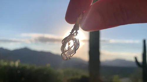 Miniatura 13 de 66 necklace pendant gemstones choose from moldavite, citrine, or herkimer diamond