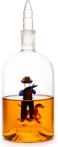 Decantador de vino y whisky, regalos de caza para hombres, hombre con perro, decantador de 25.4 fl oz, bourbon whisky, único para él, juego de