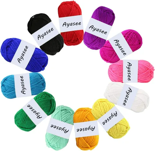 Miniatura 2 de Hilo de tejer telar Crochet Swift Hilo de fibra Bola de lana Winder Kit de herramientas de bricolaje (13)