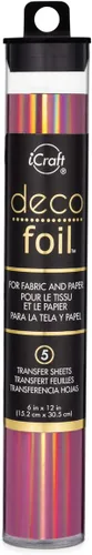 Miniatura 9 de iCraft Hojas de transferencia de papel de aluminio Deco 6 "X12" 5/Pkg-Bronce