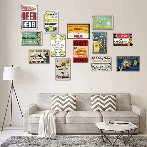 Miniatura 3 de Letrero de metal vintage con texto en inglés «Girl and Westie Dog and She Lived Happily Ever After»