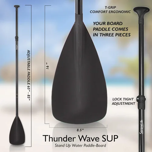 Miniatura 9 de SereneLife 10’ Inflatable Stand Up Paddle Board with Premium SUP Accessories - 32” Wide Stable Design with Non-Slip EVA Deck Pad, for Youth and Verde
