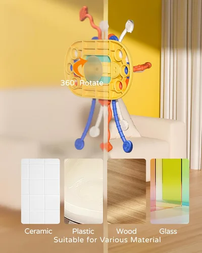 Miniatura 7 de VoMii - Juguetes de silla alta con ventosa, juguetes sensoriales Montessori para habilidades motoras finas de 1 año, regalo de silicona de grado