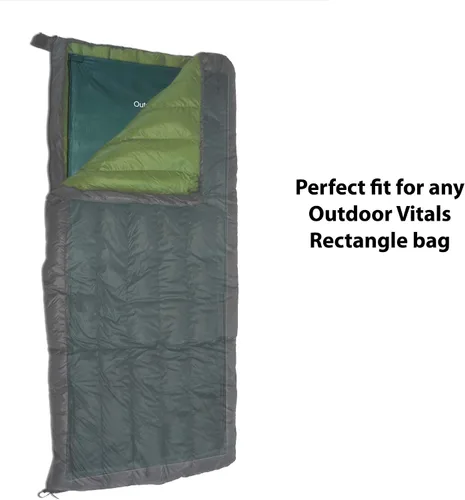 Miniatura 4 de Outdoor Vitals Forro para saco de dormir (carbón, rectangular/micro poliéster)