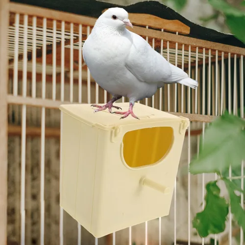 Miniatura 3 de Happyyami 3 unids de plástico aves anidación casa pájaro pinzón nido caja de cría montado al aire libre periquito nido caja de plástico colgante