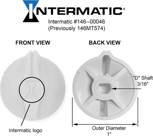 Miniatura 2 de Intermatic 146MT574 Perilla Temporizador para FD Series Spring Wound Timers - Blanco