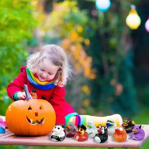 Miniatura 3 de Paquete de 24 Patos de Goma de Halloween Juguetes de Baño para Niños Pequeños Niños Niñas Juguetes de Halloween Favores de Fiesta de Halloween