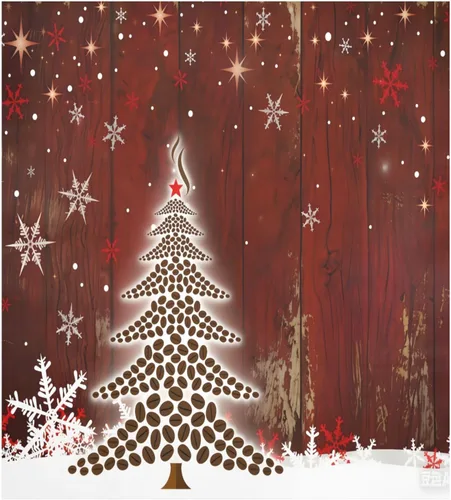 Árbol de Navidad con granos de café, cubierta magnética para lavavajillas, cubierta de puerta de refrigerador, calcomanía magnética para panel de