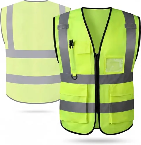 Chaleco de seguridad, chaleco reflectante, chaleco de alta visibilidad, chaleco de construcción para mujeres y hombres, cumple con las normas