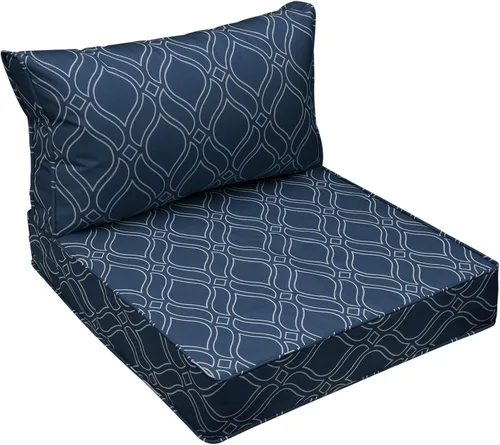 Miniatura 16 de AAAAAcessories Cojines de asiento para exteriores, resistentes a la decoloración, cojines de repuesto impermeables para muebles de patio, 21 x 21 x