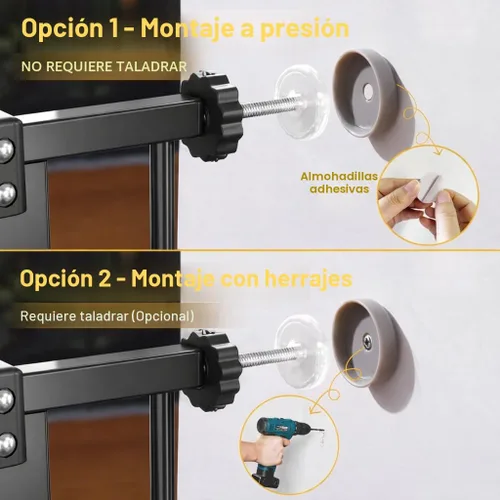 Miniatura 3 de InnoTruth Puerta de bebé de 29.5 a 40.75 pulgadas para escaleras, puertas para perros de 30 pulgadas de alto para puertas y pasillos, puerta de Negro
