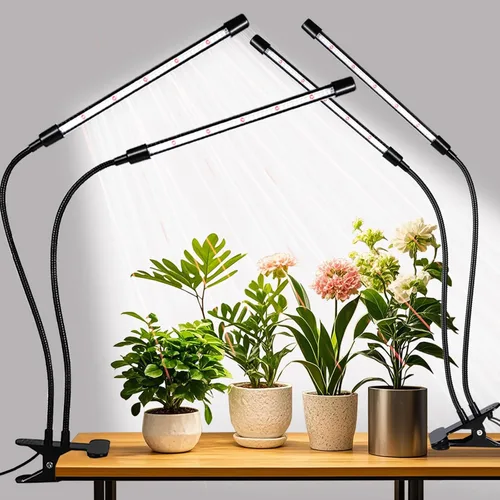 Luces de cultivo de mejora con 168 LEDs, luces de planta con clip para plantas de interior, lámparas de crecimiento de plantas LED blancas+rojas de