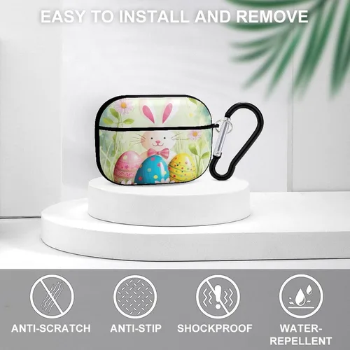 Miniatura 3 de Spring Happy Easter Holiday Headphone Cover for AirPods Pro 2nd 1st Generation Case Cover with Keychain, Shockproof Hard Shell Protective Case for