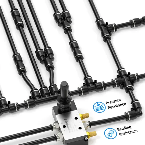 Miniatura 6 de TAILONZ PNEUMATIC Air Line DOT - Tubo de nailon neumático negro de 1/2 pulgada (32.8 pies), manguera de nailon