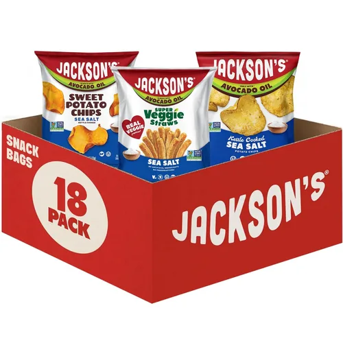 Miniatura 20 de Jackson's Paquete variado de aceite de aguacate (1.5 onzas, paquete de 10) sabor a sal marina, rancho y barbacoa, apto para alérgenos, sin gluten