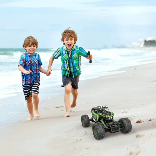 Miniatura 9 de CROBOLL Autos RC grandes 1:12 para niños con función de elevación mejorada, auto de control remoto 4WD de 2.4 GHz, juguete de regalo, camión Verde