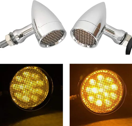 Miniatura 11 de FATECIM 2 luces LED de señal de giro para motocicleta, luces de conducción de alta resistencia, intermitentes traseros para Bobber Harley, Honda