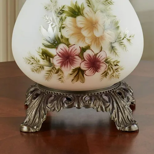 Miniatura 4 de Touch of Class Abigail Lámpara de Mesa de Salón Estilo Huracán – Estética Victoriana Antigua – Pintada a Mano – Diseños Florales – Iluminación