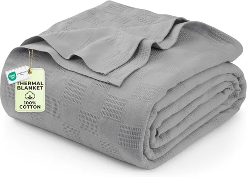 Miniatura 11 de Utopia Bedding Manta térmica 100% algodón, suave, ligera, transpirable, acogedora manta de primavera y verano para cama, decoración del hogar
