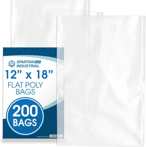 Miniatura 11 de Bolsas de polietileno planas de extremo abierto de 9 x 12 pulgadas (200 unidades) – Bolsas transparentes de plástico de 1.1 mil para embalaje
