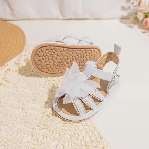Miniatura 174 de Meckior Sandalias de verano con punta abierta y suave de piel sintética para bebés y niñas pequeñas