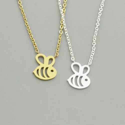 Miniatura 4 de TPS 2023 - Collar de abejas, con forma de bonito dije de insecto, collar largo para mujeres y niñas