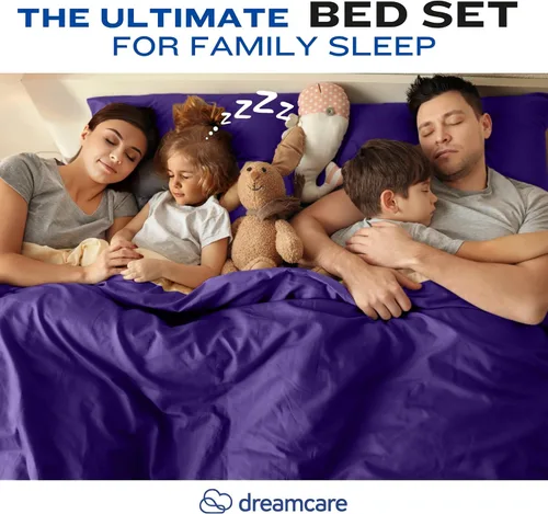 Miniatura 76 de DREAMCARE Juego de sábanas Queen – 6 piezas Sábanas de enfriamiento – hasta 15” Sábanas profundas tamaño Queen – Colección 2500 Supreme – Extra 03