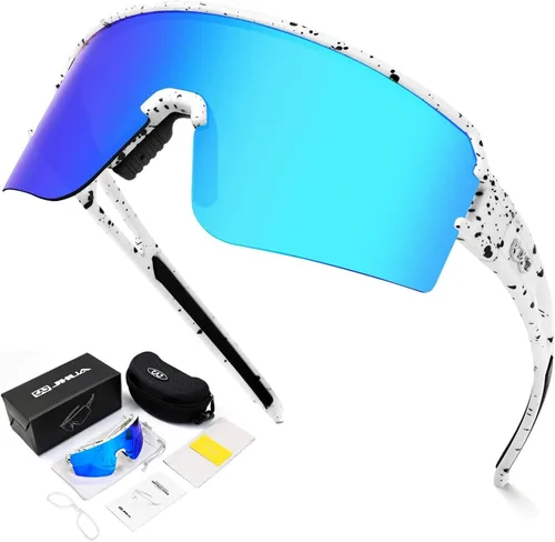 AVV Gafas de sol polarizadas para ciclismo, deportivas, con protección UV400, para pesca, conducción, correr, béisbol, para hombres y mujeres Marcos
