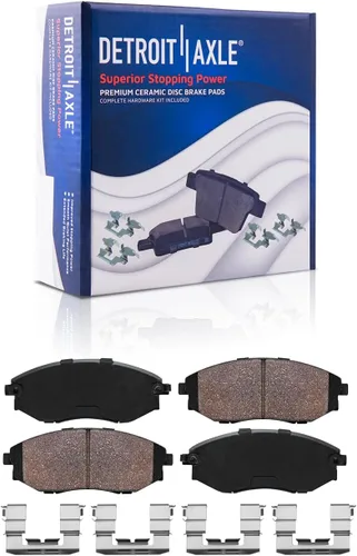Miniatura 39 de Detroit Axle - Kit de frenos delanteros para Toyota 2007-2016 Tundra, 2008-2016 Sequoia, Pastillas de freno cerámicos para pinza de freno de disco
