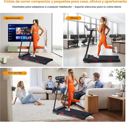 Miniatura 3 de Walking Pad Treadmill with Incline, 2026 Upgrade Portable Treadmill with Handles for Home Small, 3.5HP Small Walking Pad with Handle Bar