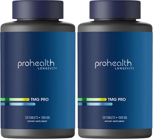 Miniatura 10 de ProHealth Longevidad TMG Supplements (trimetilglicina), betaína anhidra - 1,000 mg, 120 tabletas - Soporte de metilación (120