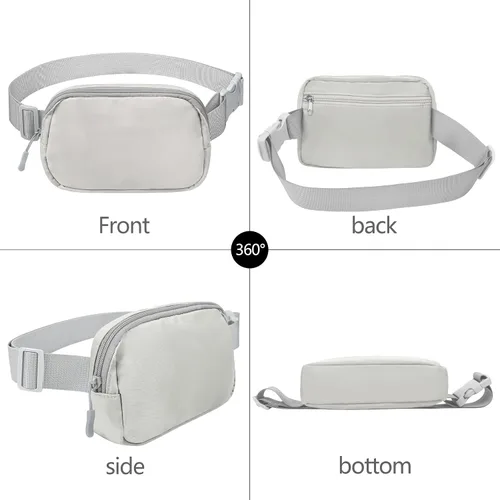 Miniatura 222 de Riñonera cruzada para mujeres y hombres, bolsa para cinturón para senderismo con correa ajustable, riñonera para correr, entrenamiento, deportes