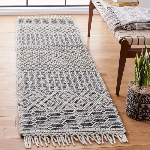 Miniatura 34 de SAFAVIEH Natura Collection - Alfombra decorativa de 2 x 3 pies, color marfil, con flecos de lana marroquí bohemia, hecha a mano, ideal para zonas