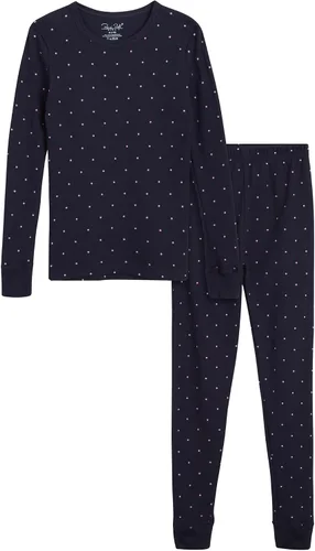 Miniatura 32 de Rene Rofe Girls' Thermal Underwear Set - 2 Piece Waffle Knit Top and Long Johns (2T-16)