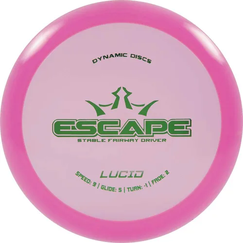 Discos dinámicos Lucid Escape Disc Golf Driver | Disco de golf estable Fairway Frisbee | 6.00 oz Plus | El color del sello puede variar Rosado