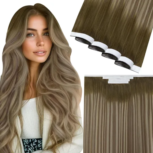 Miniatura 59 de Easyouth Extensión de cola de caballo de cabello humano marrón ombré, extensión de colas de caballo, extensiones de cola de caballo de color marrón